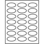 Oval Gifting Seals (1-1/8 inch x 2-1/4 inch) | Avery Template Line Art