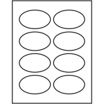 Print-to-the-Edge Oval Labels (2 inch x 3-1/3 inch) | Avery Template Line Art