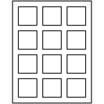Print-to-the-Edge Square Labels (2 inch) | Avery Template Line Art