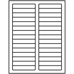 File Folder Labels, White (2/3 inch x 3-7/16 inch) | Avery Template Line Art