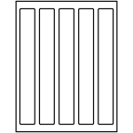 Wraparound Labels (9-3/4 inch x 1-1/4 inch) | Avery Template Line Art