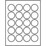 Round Labels (1-2/3 inch diameter) | Avery Template Line Art