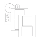 CD Stomper CD Labels | Avery Template Line Art