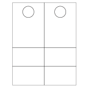 Template for Avery 16150 Door Hanger with Tear-Away Cards 4-1/4