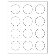 1 Circle Blank Label Template - OL1025