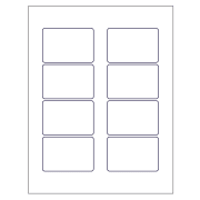 Template For Avery 22822 Print To The Edge Rectangular Labels 2 X