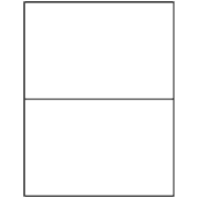 Jam Paper Shipping Labels - Half Page - 5 1/2 x 8 1/2 - White - 50/Pack