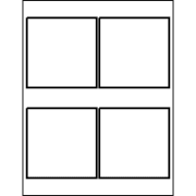 4 x 4 Square Blank Label Template - OL3539