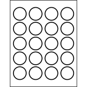 1.5 Round Labels - Black