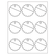 1.25 x 2 Printable Scalloped Tags - White Cardstock - OL3489KW