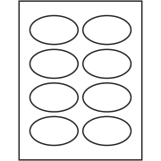 Template for Avery Presta® 94056 Oval Labels 2 x 3-1/3