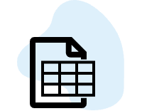 Page with spreadsheet table Icon