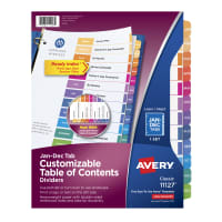 SET Of 2 Avery Worksaver Insertable Tab Dividers C12095 5.5” X 8.5” 10 Total 