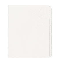 Avery-Style Legal Exhibit Side Tab Dividers 1-Tab Title A Ltr White 25/PK 01401