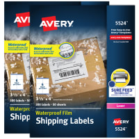 Avery® Self-Adhesive Hole Reinforcement Stickers, 1/4 Diameter,  Non-Printable, 1,000 Labels Per Pack, 2-Pack (5615)