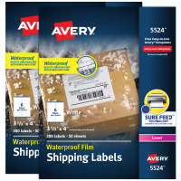 Avery(R) White Self-Adhesive Reinforcement Labels 6734, 1/4 Round