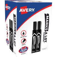 Avery 09230 Marks A Lot Ultra Fine Tip Permanent Markers Black