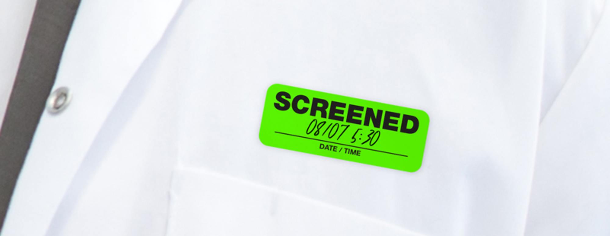 Healthcare &amp; Screening Labels desktop image