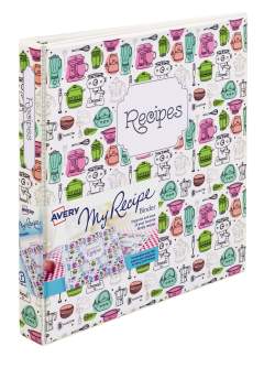 Avery My Recipe Binder 1 Slant Rings 220 Sheet Capacity Vintage Kitchen 19800