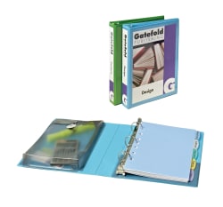 Avery Mini Durable View Protect Store Binder 1 Round Rings 175 Sheet Capacity 5 1 2 X 8 1 2 Green 23030