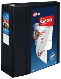 5 Heavy Duty Gapless Binder, Black - View Cover - Find It - FT07075