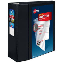 5 Heavy Duty Gapless Binder, Black - View Cover - Find It - FT07075