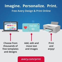 Avery Round Labels Print To The Edge Permanent Adhesive Kraft Brown 2 1 2 Diameter 90 Labels 22818