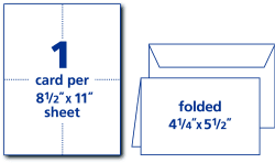 Avery Quarter Fold Greeting Cards Matte 4 1 4 X 5 1 2 20 Cards 3266