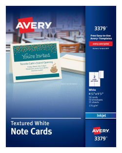 Avery Note Cards Uncoated Matte Two Sided Printing 4 1 4 X 5 1 2 50 Cards 3379