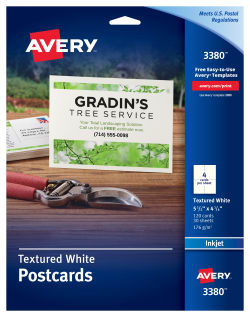 Avery Postcards 5 1 2 X 4 1 4 120 Cards 3380 Avery Com