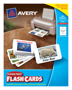 Notched 4782 Avery Custom Print Flash Cards 3" x 5" 56 Cards 14 Sheets 