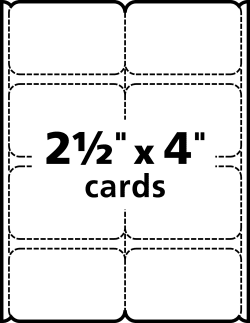 Avery Custom Print Flash Cards 2 1 2 X 4 112 Cards 4785