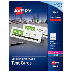 Avery Top Loading Garment Friendly Clip Style Name Badges 50