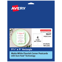 Avery Printable Inkjet Magnet Sheets 8 1/2 x 11 White 5/Pack 3270, 1 -  Baker's