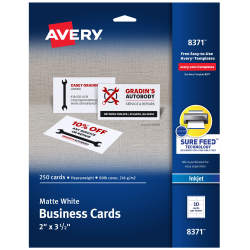 Avery® Printable Tags with Sure Feed, 2 x 3-1/2, White, 96 Tags with  Strings (22802)