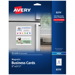 Printable Business Card Magnetic Sheets. Pre-Cut Business Cards Stock (10  sheets) 