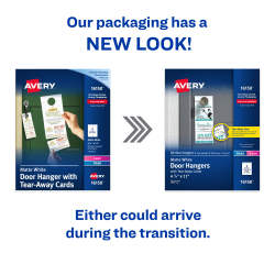 Avery(R) Door Hangers with Tear-Away Cards, 4-1/4
