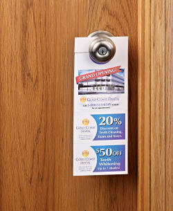 Avery Door Hanger With Tear Away Cards Uncoated Matte Two Sided Printing 4 1 4 X 11 80 Cards 16150