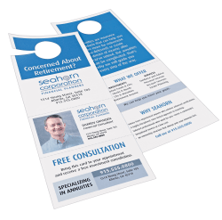 Avery Door Hanger With Tear Away Cards Uncoated Matte Two Sided Printing 4 1 4 X 11 80 Cards 16150