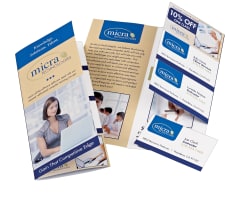 Avery Tri Fold Brochure With Tear Away Cards Soft Gloss 8 1 2 X 11 50 Brochures 16152