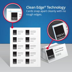 Avery Clean Edge Printable Business Cards Matte 90 Cards