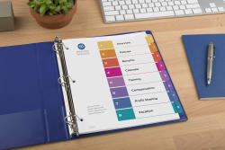 Avery Customizable Table Of Contents Dividers Ready Index Printable Section Titles Preprinted 1 8 Multicolor Tabs 3 Sets 11071
