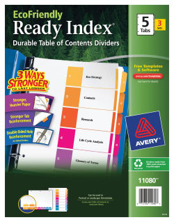 Avery Customizable Table Of Contents Ecofriendly Dividers Ready Index Printable Section Titles Preprinted 1 5 Multicolor Tabs 3 Sets 11080