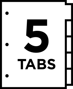 Avery Big Tab Insertable Dividers Buff Paper 5 Tab Set Multicolor 11109