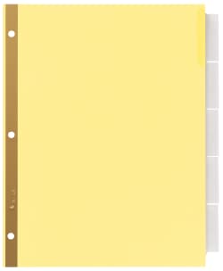 Avery Big Tab Insertable Dividers Buff Paper Clear Tabs 5 Tab Set 11110