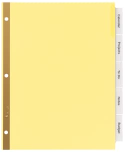 Avery Big Tab Insertable Dividers Buff Paper Clear Tabs 5 Tab Set 11110