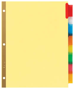 Avery Big Tab Insertable Dividers Buff Paper 8 Tab Set Multicolor 11111