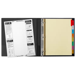Avery Big Tab Insertable Dividers Buff Paper 8 Tab Set Multicolor 11111