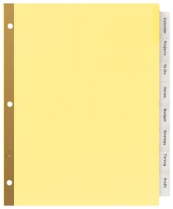 AVE11112 8-Tab Avery Worksaver Big Tab Reinforced Dividers Clear Tabs 