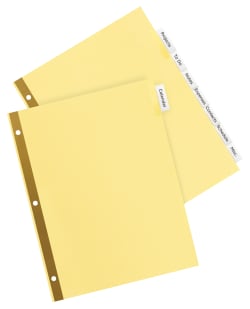 Avery Big Tab Insertable Dividers Buff Paper Clear Tabs 8 Tab Set 11112
